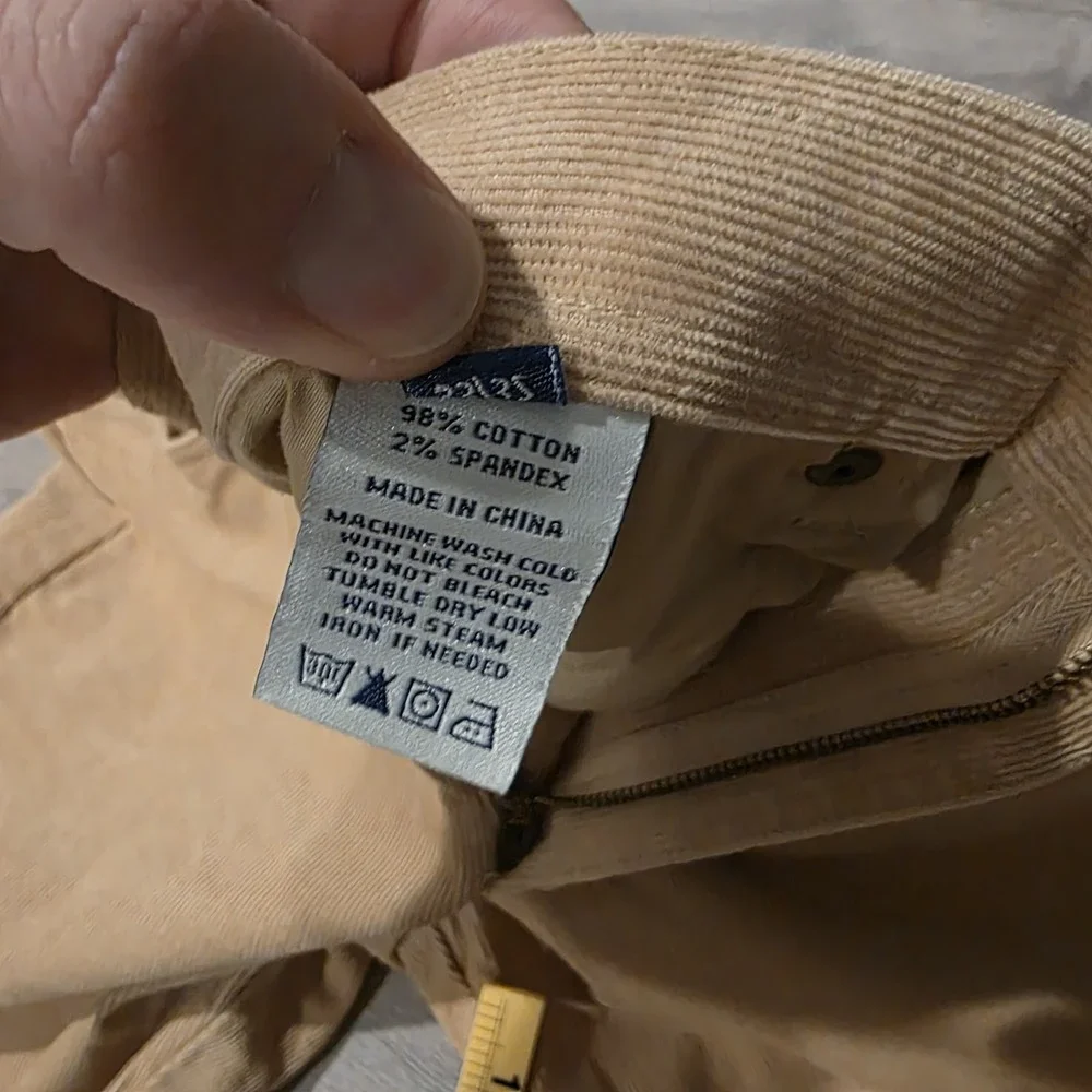 Onward Reserve Corduroy Chino Pants Mens 33x32 Tan Khaki NWT Trousers Beach Prep